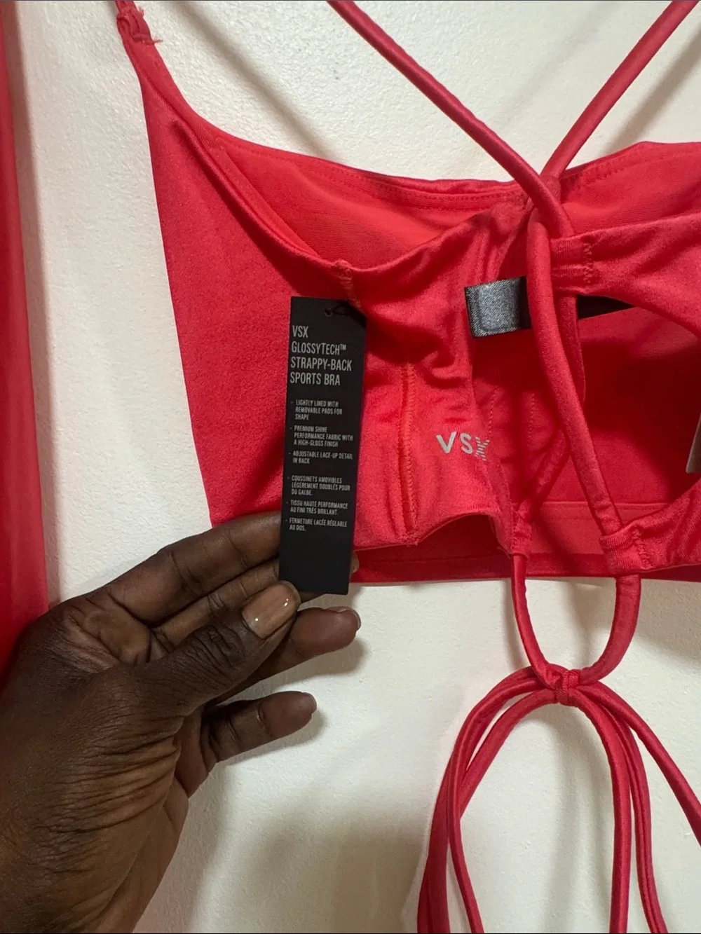VSX Pink-Hot Pink High-Waist Leggings with Strappy Crop Top
